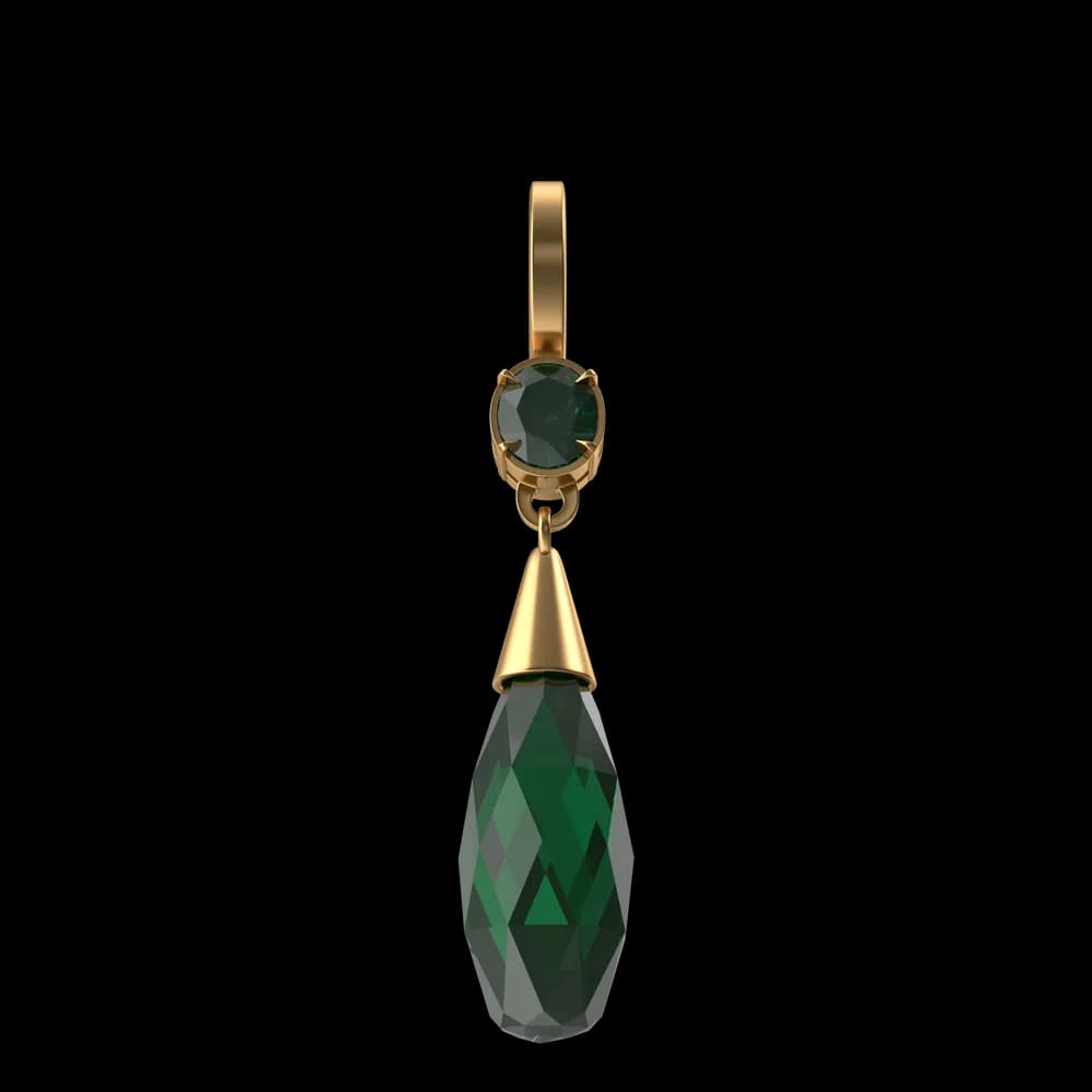 Green Crystal Earring 1