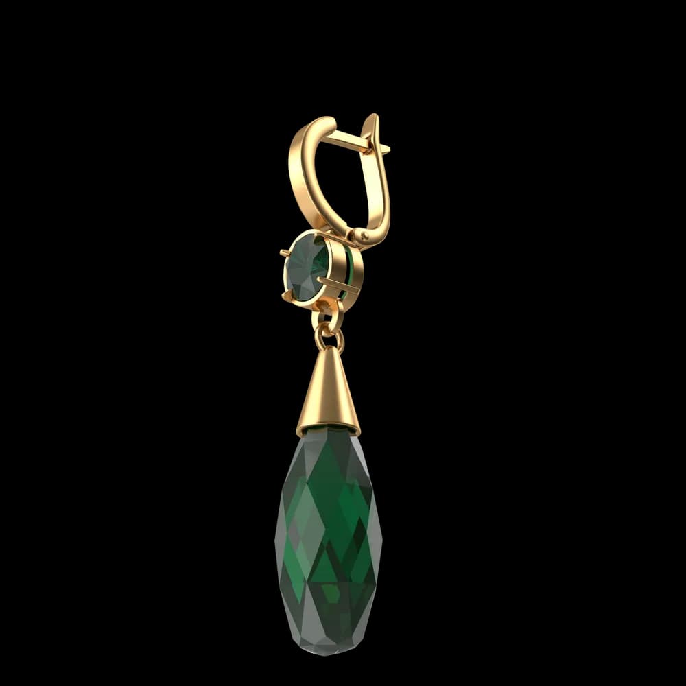 Green Crystal Earring 2