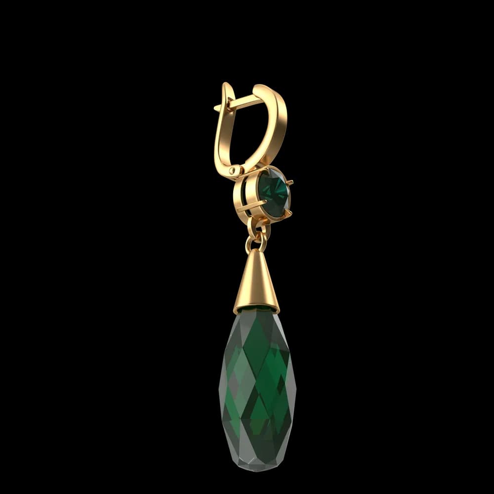 Green Crystal Earring 3